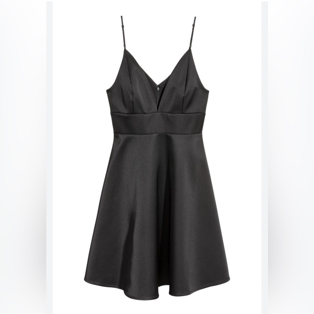 H&M Womens Black Over-knees Short Dress Sz 6